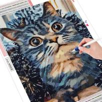 Kalėdinis deimantinis dažymas 5d viso kvadrato grąžtas deimantinis siuvinėjimas išpardavimas gyvūnas pasidaryk pats mozaika namų dekoro dovana Full Square (20X30CM) gray