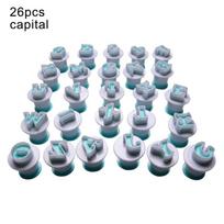 10/26 Pcs Letters Cake Mould Fondant Sugarcraft Cookies Plunger Decorating Tools capital