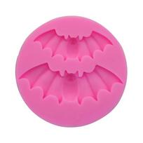 Halloween Mini Bat UV Resin Silicone Mold Fondant Chocolate Candy Lollipop Crystal Epoxy Soft Clay Bake Tools rožinė