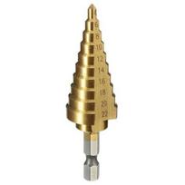 1 vnt greitaeigis plieninis kūginis grąžtas, 4–22 mm HSS šešiakampio koto titano žingsninis kūginis grąžtas, skirtas auksas