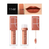 Pudaier lūpų blizgis Nude Makeup Matte Matte Velvet Skysti lūpų dažai Nelipnus puodelis Penkių spalvų lūpų glazūra 114#