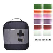 Kylebooker Fishing Soft Baits Binder su minkštais masalais 60pcs baits black