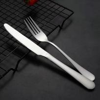 2pcs Simple Stainless Steel Knife and Fork Set Steak Cutting Tools Stainless Steel Tableware Kitchen Supplies