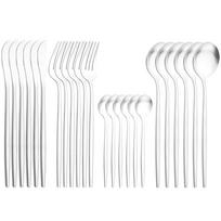 6People Knife Fork Teaspoon Cutlery Set Red Gold Dinnerware Set High Grade Stainless Steel Tableware Silverware Kitchen Flatware sidabras