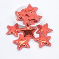 40 vnt. 40 mm paminkštintos PU odos žvaigždės aplikacijos, skirtos „pasidaryk pats“ amatams, drabužiai, siuvimo pleistrai, plaukų segtukai, vestuvinio torto apmušalai, dekoro priedai raudona