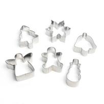 6Pcs/Set Christmas Cookie Cutter Gingerbread Xmas Tree Mold Christmas Cake Decoration Tool Navidad Gift DIY Baking Biscuit Mould 6Pcs/Set