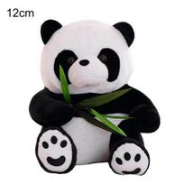 Plushies Doll Toys Fully Filled Ornamental Simulation Shape Cartoon Panda Ornament Plush 12 cm Panda white