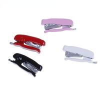 2pcs NEW Dollhouse Miniature 1:12 Toy Metal Stapler Length 1.9cm Red White Pink Black 1pc Pink&1pc Red gray