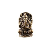 Indija Tailandas Dramblio Dievo Figūrėlė Skulptūra Mini Vintažinė Žalvarinė Ganešos Statulėlė Kišeninė Namų Biuro Stalo Dekoratyvinis Ornamentas Dovana 1PCS black