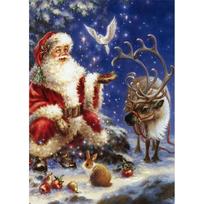 Diy 5D Diamond Painting Full Round Drill Santa Claus Embroidery Cross Stitch Christmas Gift Rhinestones Wall Art Home Decor Full Round 20x30CM brown
