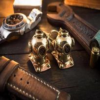 Brass Mini Nautical Diving Helmet Keychain U.S. Navy Mark V Helmet Keychain 2Set