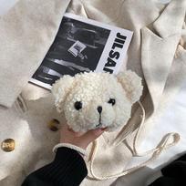 Mielas meškiukas pliušinis pečių krepšys vaikams Vaikų animacinių filmukų krepšiai Kawaii pliušinės piniginės Mažų mergaičių kimštų gyvūnų kuprinė