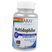 Prebiotikai žarnyno veiklai gerinti, Multidophilus 12 20 mlrd., Solaray 100vegcaps (69411001) 100vcaps