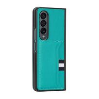 Nesulenkiamas odinis dėklas, skirtas Samsung Galaxy Z Fold 4 5 g sulankstomas 4 sulankstomas 3 sulankstomas 2 sulankstomas 2 3 dangtelis be pirštų atspaudų for Samsung Z Fold 4 žalia
