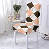 Elastic Geometric Chair Cover Dining Room Spandex Chair Slipcover Case Stretch Wedding Banquet Home Decoration Housse De Chaise 1 pc gray