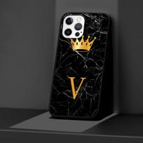Black Silicone Case For Apple Iphone 14 11 13 12 Pro Max Xr 7 8 +Se 2020 Xs 6 6s Plus 5 5s Gold Crown Letter Queen Phone Cover iPhone 11 Pro Max black