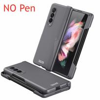 Magnetinis vyrių dėklas, skirtas Samsung Galaxy Z Fold 3 5 g šone įmontuotam S rašiklio lizdo laikiklio dangtelis Plonas kietas plastikinis dėklas (Nėra S rašiklio ) Case Only