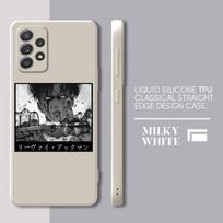 Attack On Titan Case, skirtas Samsung Galaxy A52s A53 A42 A32 A13 A23 A33 A72 A22 A13 A12 A52 A73 Japan Anime Square skystas dangtelis Samsung A13 5G gray