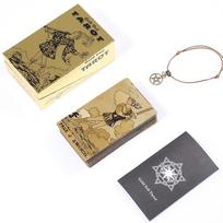 Auksinė folija Tarot stalo žaidimas PVC, atsparus dilimui, naujas kortų žaidimas, vakarėlių kelių žaidėjų žaidimas auksas