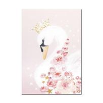 Svajonių triušių fėja mergaičių animacinis filmas Kabantis paveikslas Vienaragis Vaikų kambarys Darželis Aliejinė tapyba Dekoratyvinė drobė tapyba 21*30cm white