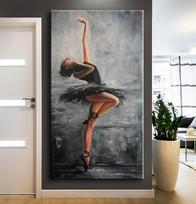 Elegant Figure Art Ballet Dancer Canvas Painting Modern Wall Art Posters Prints Wall Pictures for Living Room Home Cuadros Decor 21*30cm