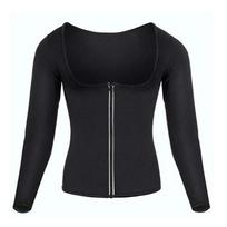Moteriški neopreno marškinėliai Sauna Waist Trainer Kostiumas Body Shaper Top 3XL juoda