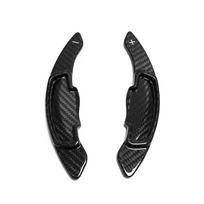 Real Carbon Fiber Car Interior Steering Wheel Shift Paddle Shifter Extension Cover Trim For Honda 10th Civic 2016 2017 Black cabron