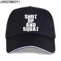Shut Up And Squat Funny Humor Baseball cap Gym Fitness Workout Muscle Men Women Unisex Trucker Hat Snapback Adjustable Hats Adjustable