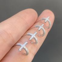 Beautiful Cross Women's Earrings Shimmering AAAA Zircon Studs Party Women's Earrings Fashion Studs for Valentine's Day Gifts Christmas Gifts balta