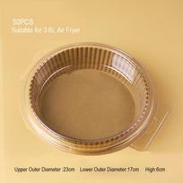 50Pcs  Fryer Disposable Baking Papers Liner Non-Sti Mat Steamer Round Paper Kitchen Baking Accories For fryer Oven