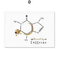 Elegant Coffee Caffeine Cocoa Cup Poster Wall Art Canvas Painting Nordic Wall Pictures Kitchen Surrealism Decorative Print 40X50cm No Frame white