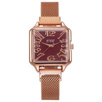 Hi Fashion Watch Prabangūs moteriški kvarciniai laikrodžiai, vandeniui atsparūs moteriški laikrodžiai, moteriški rankiniai laikrodžiai raudona