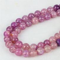 10mm Round Purple Stripe Agates Onyx Loose Beads Women Girls for Jewelry Making Design DIY Parts Accessories Natural Stone 10mm pink