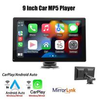 9 colių jutiklinis ekranas, automobilio radijo garso įrašas Bluetooth 5.0 MP5 grotuvas, belaidis Carplay FM imtuvas 9 Inch Carplay juoda