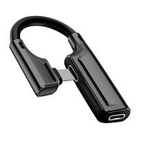 2 viename 3,5 mm AUX ausinių jungtis Garso iOS įkroviklio ausinių skirstytuvo laidas, skirtas iPhone 12 13 Pro dvigubam iOS įkrovimo adapteriui Double Lightning juoda