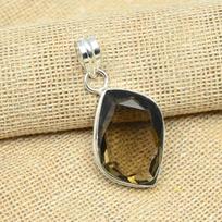 Unique Smoky Topaz Gemstone Handmade 925 Sterling Silver Gift Jewelry Pendant 1.77 Inches ruda