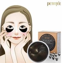 PETITFEE - Black Pearl & Gold Eye Patch 60pcs beige