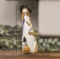 Halloween Witch Resin Statue Home Cute Elf Resin Desktop Decoration