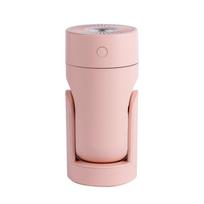 Air Humidifier 220ml Adjustable Bedside Electronic Diffuser With Night Light Moisturizing Low-noise Mist Maker Pink white