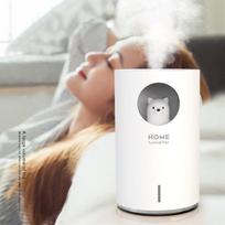 Namų drėkintuvas 700 ml didelės talpos USB oro drėkintuvas Aromato eterinių aliejų difuzorius su spalvota LED lempute Oro valytuvas Rūkytojas White Bear gray