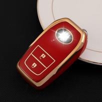 Naujo dizaino TPU guminis automobilio raktų dėklo dangtelis, skirtas Toyota Hilux Innova Rav4 Fortuner Yaris 2021 2 3 mygtukų raktų dėklo priedai 2 Buttons raudona
