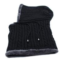 Nauja unisex žieminė megzta skrybėlė, apsauganti kaklą, kepuraitė su kepuraitėmis. 55cm-62cm chaki