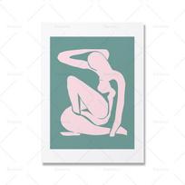 Abstraktūs spaudiniai ir plakatai Sėjamoji žalia Garstyčių rožinė Sienos menas Drobės tapyba Matisse gėlės 21cm×30cm NoFrame