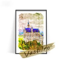 World City Tourism Landscape Watercolor Poster Dubai Amsterdam Monaco Art Print 21cm×30cm NoFrame