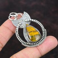 Nellite Pendant Handmade Wonderful Jewelry 925 Sterling Silver Pendant A One Quality Gemstone Jewelry Gift For Mother Healing Stone Pendant white