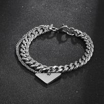 New Titanium Steel Bracelet Men 'S Tide Simple Men 'S Bracelet 21
