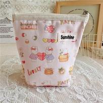 Fresh Sweet Fashion Clutch kosmetikos krepšys Mielas spausdintas makiažo maišelis nešiojamasis lūpų dažų raktų laikiklis monetų piniginės drobės laikymo krepšys 15.5x8.5x15cm
