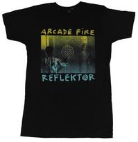 Arcade Fire Unisex marškinėliai Mėlyna Geltona Reflektor Drip Box Image XXXL black