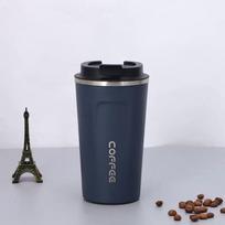 510 ML 304 nerūdijančio plieno vakuuminis kavos puodelis biuro puodelis Kūrybinis lauko laisvalaikio automobilio puodelis termo puodelis 380ml mėlyna