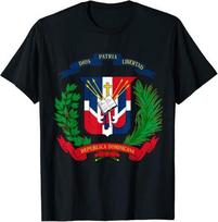 Herbas Republica Dominicana Bandera Dominikos vėliava Puikūs unisex marškinėliai S
